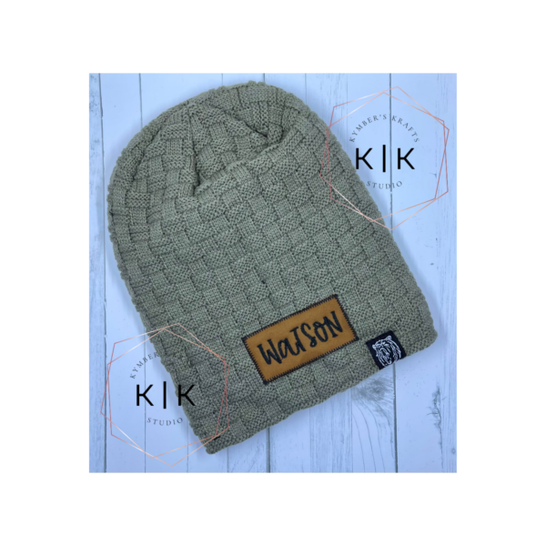 Men Label Detail Beanie - Khaki / one-size